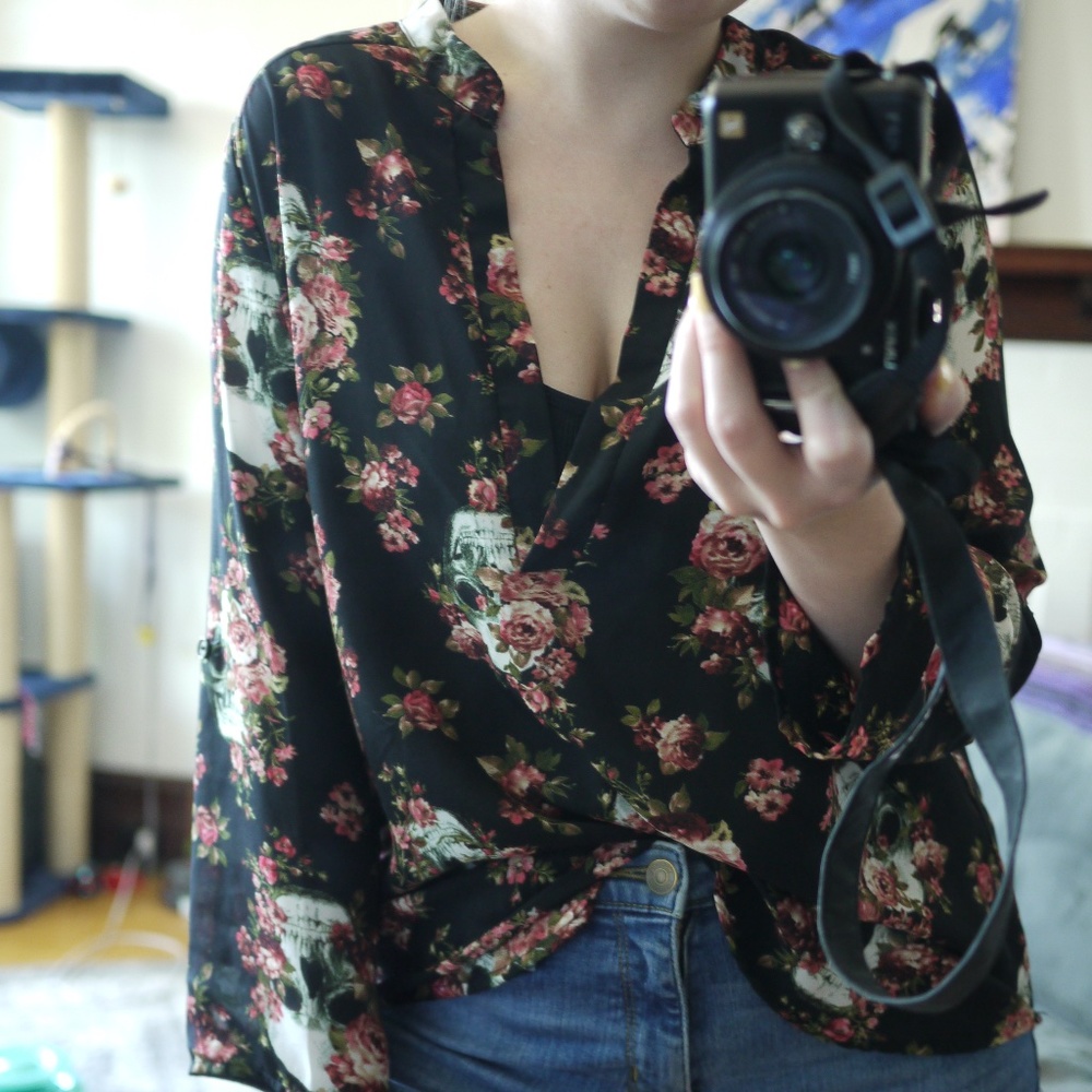 Skulls & Flowers Top